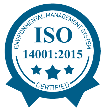 Значок сертыфікацыі ISO 14001:2015